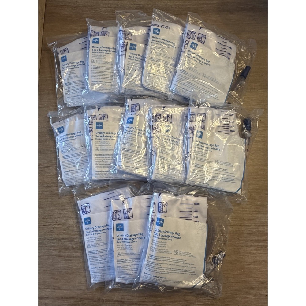 13x Medline 2000 mL Urinary Drainage Bag New DYNC1674